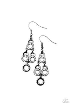 Luminously Linked - Black Earrings - Paparazzi Accessories