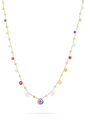 Marco Bicego Paradise Necklace Yellow Gold and Mixed Stones (CB1865-MIX01)