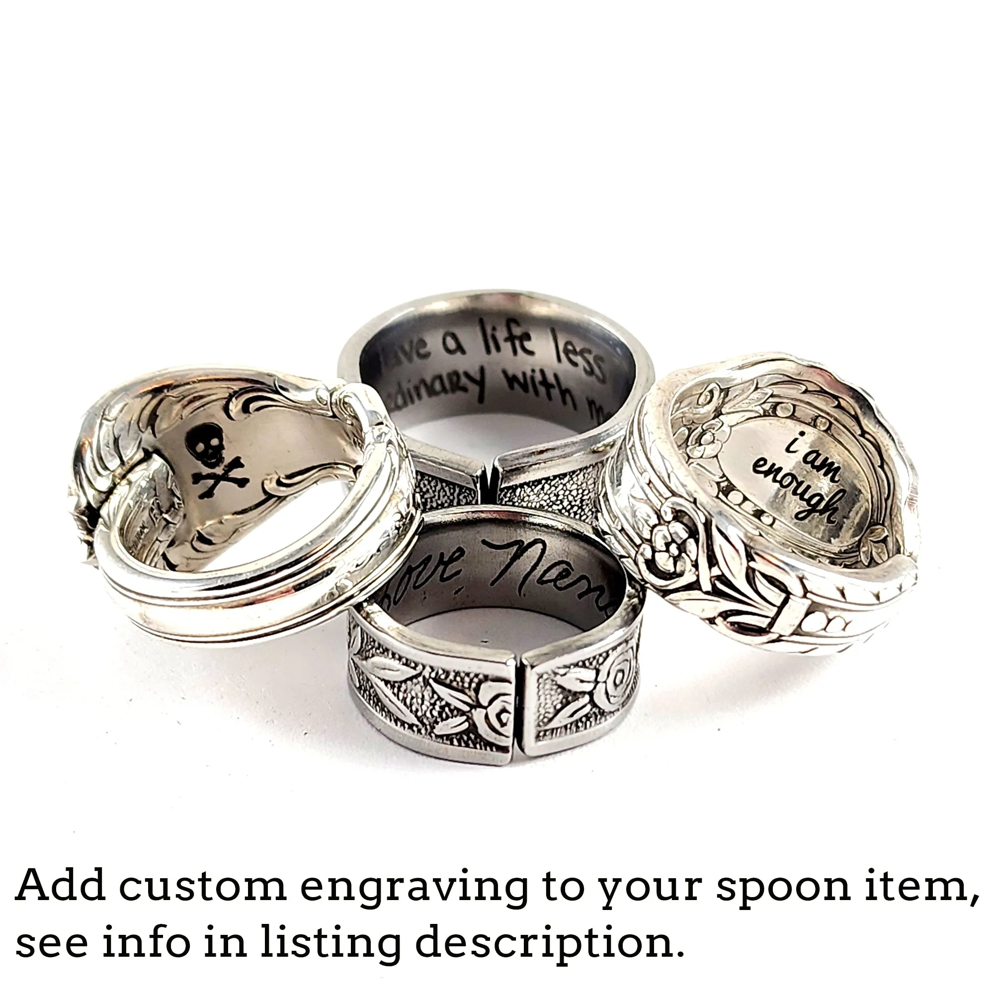 Marcrest Citation Starburst Stainless Steel Spoon Ring