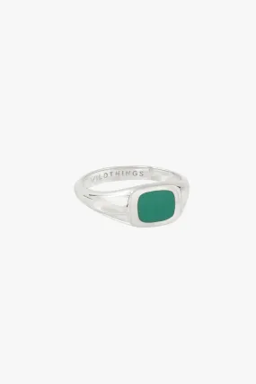 Mediterranean signet ring silver