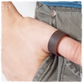 Men's Rustic Leather Ring