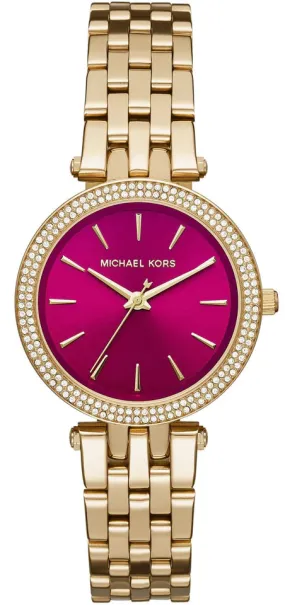 Michael Kors Ladies Watch Mini Darci 33mm Pink Gold MK3444