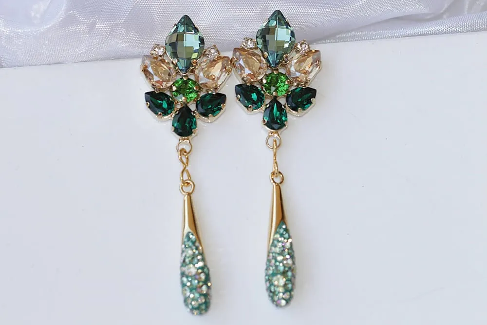 MINT CHANDELIER EARRINGS