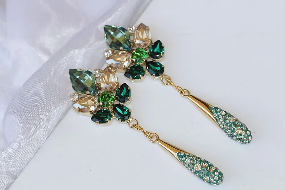 MINT CHANDELIER EARRINGS