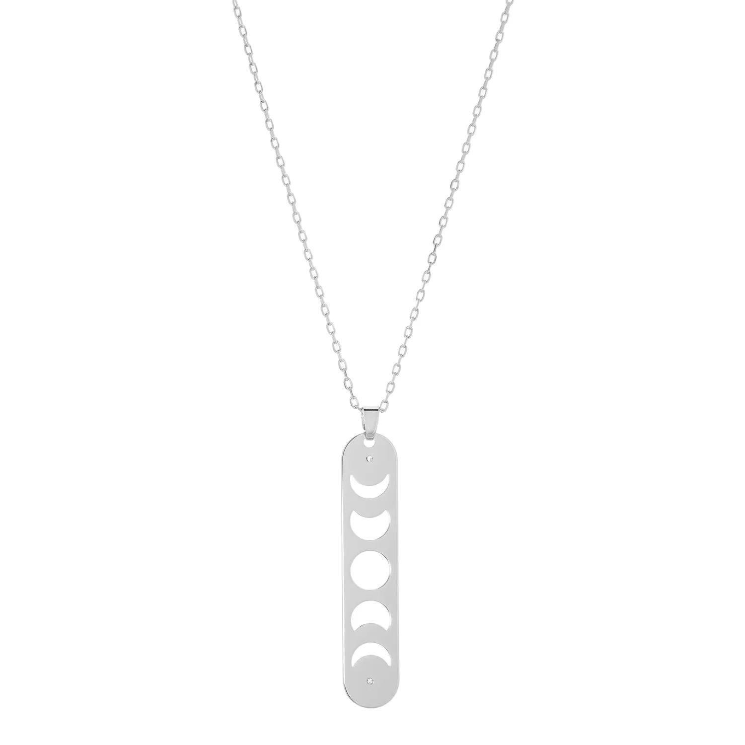 moon cutout pendant necklace