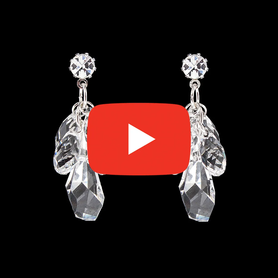 Multi-Drop Crystal Cluster Earrings