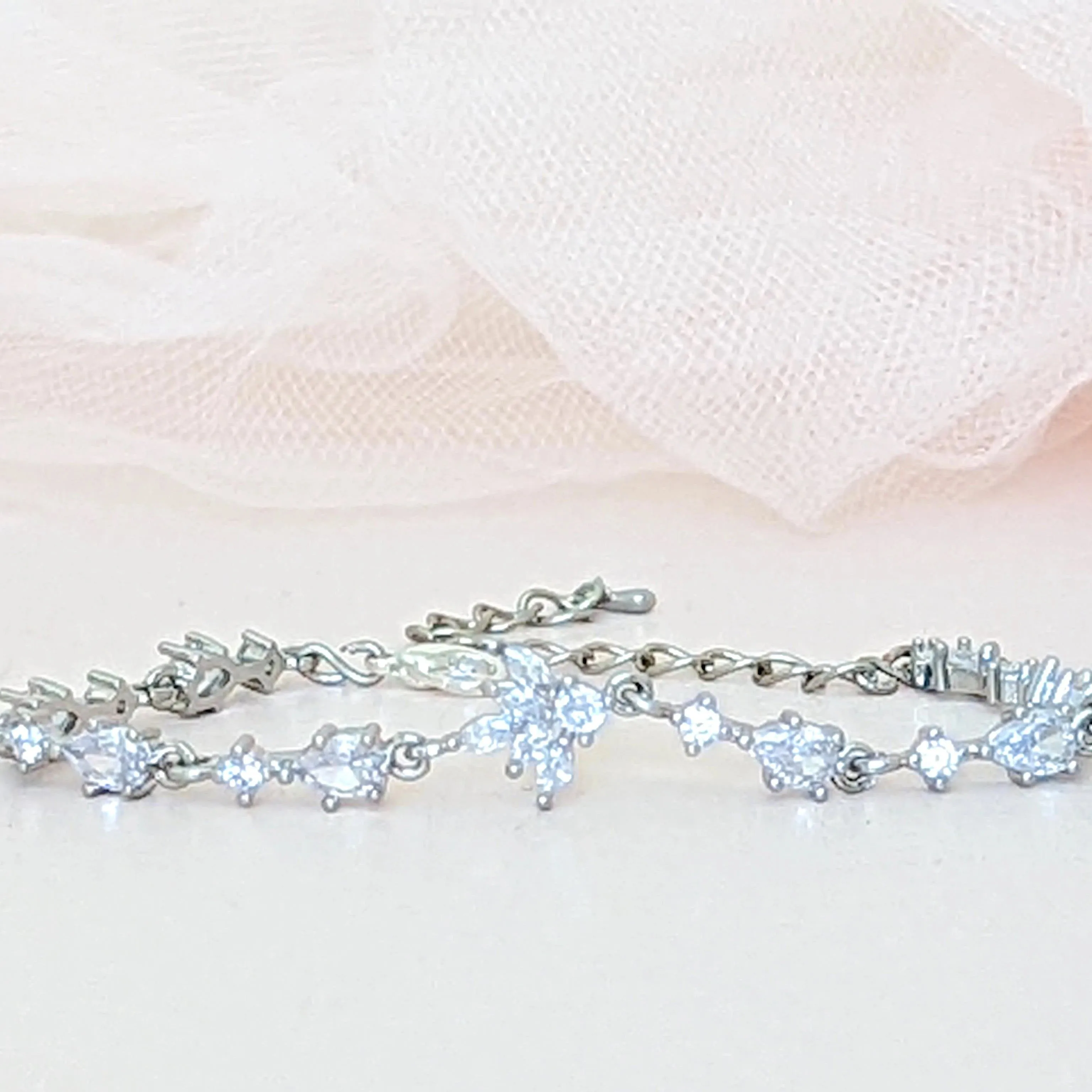 Multishape Cubic Zirconia Bracelet