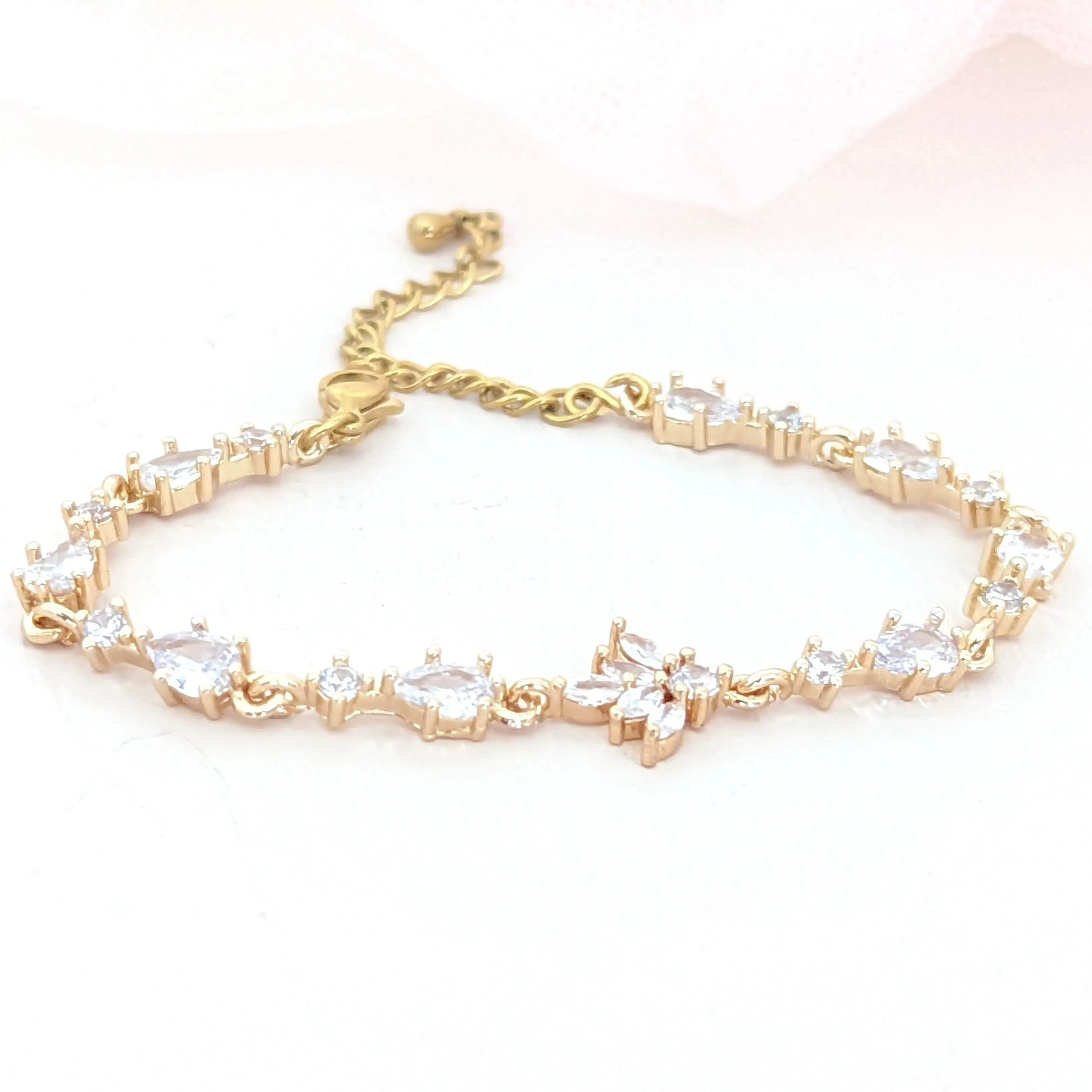 Multishape Cubic Zirconia Bracelet