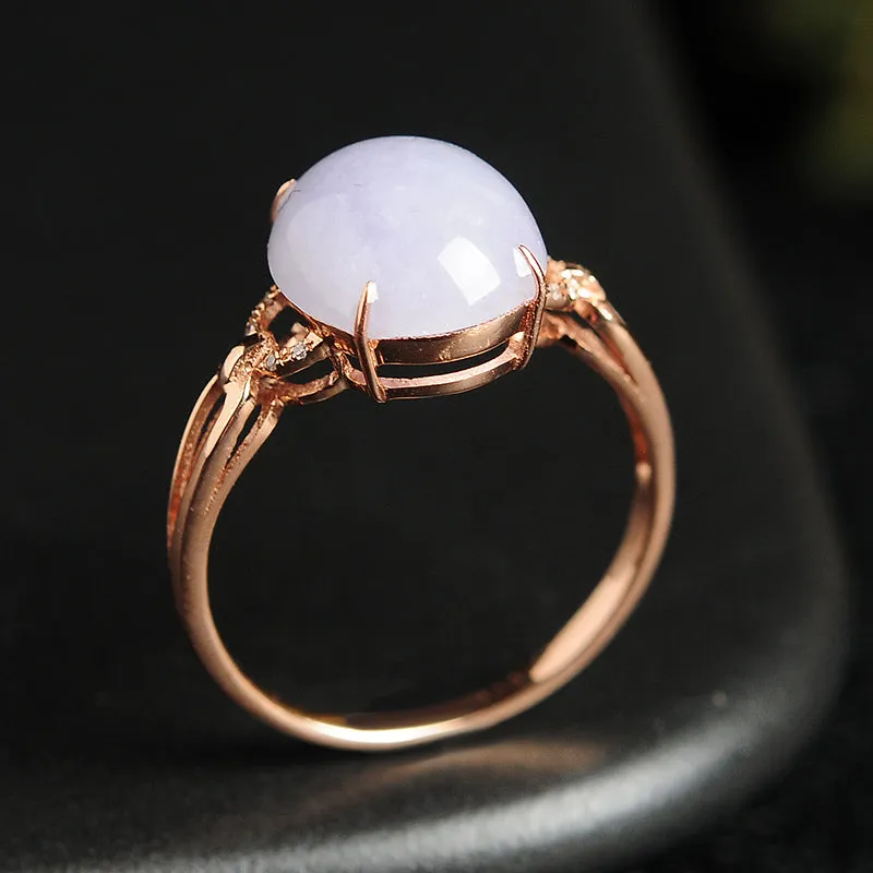 Natural Jade Ring Jadeite Gold Ring RG90