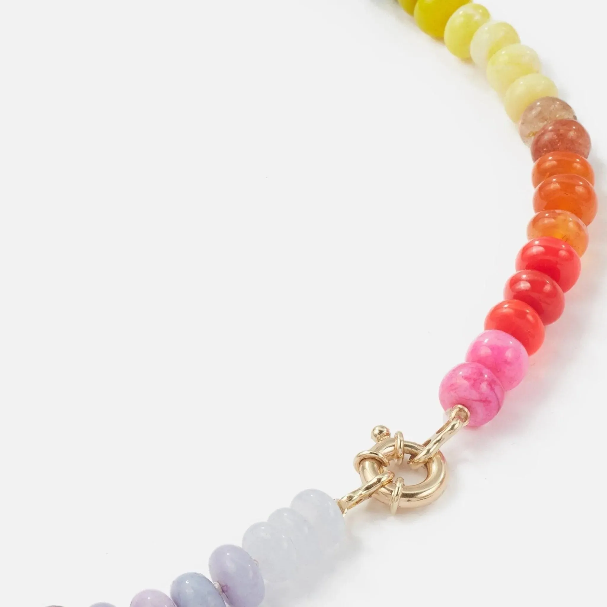 Neon Rainbow Gemstone Necklace