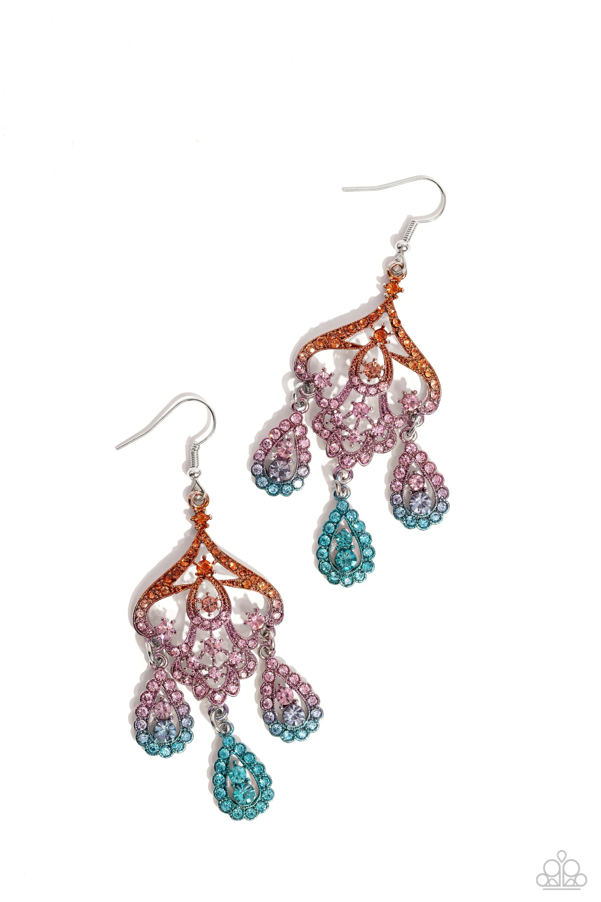 Open Door Jewelry - Chandelier Command - Multi Earrings - Paparazzi Accessories