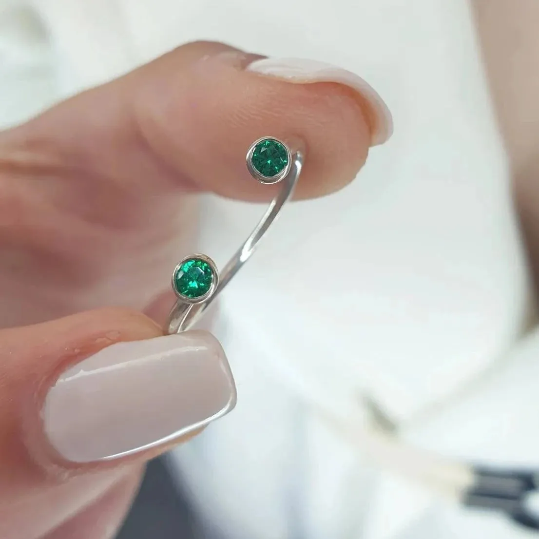 Open Emerald Ring