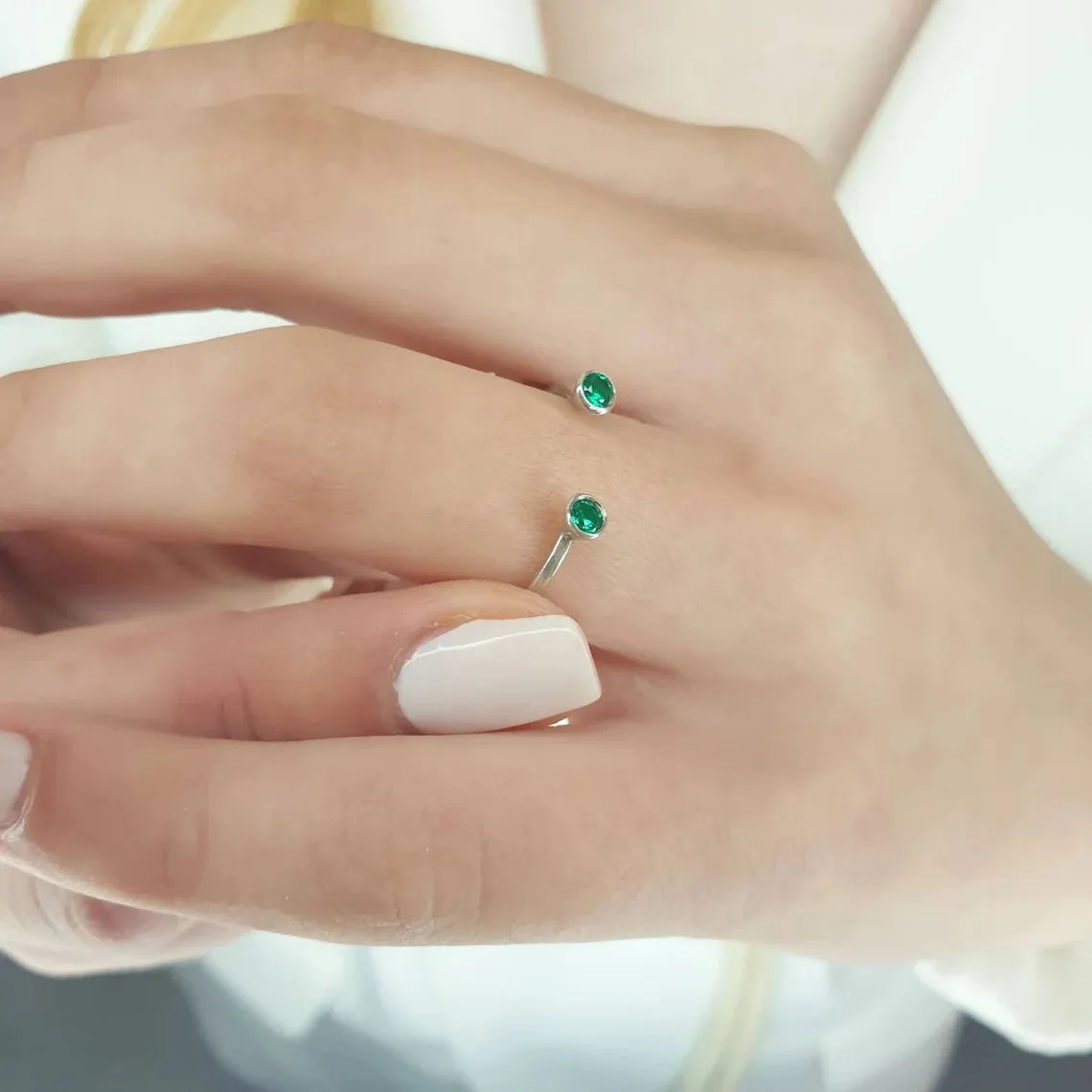 Open Emerald Ring