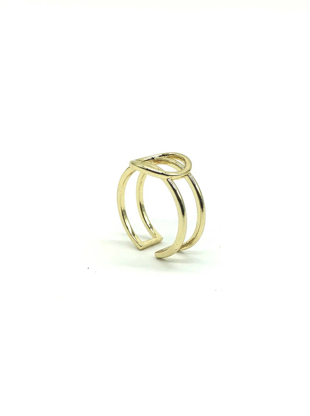 Ornaio 18K Gold Plated Anti-Tarnish Open Circle Ring