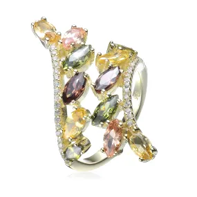 Palette Juliette Golden CZ Ring