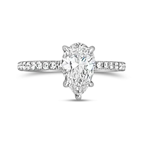 Pear Shaped Diamond Ring