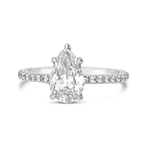 Pear Shaped Diamond Ring