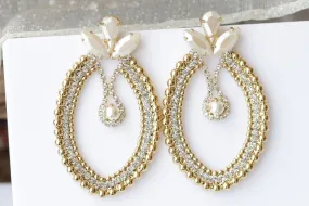 PEARL CHANDELIER EARRINGS