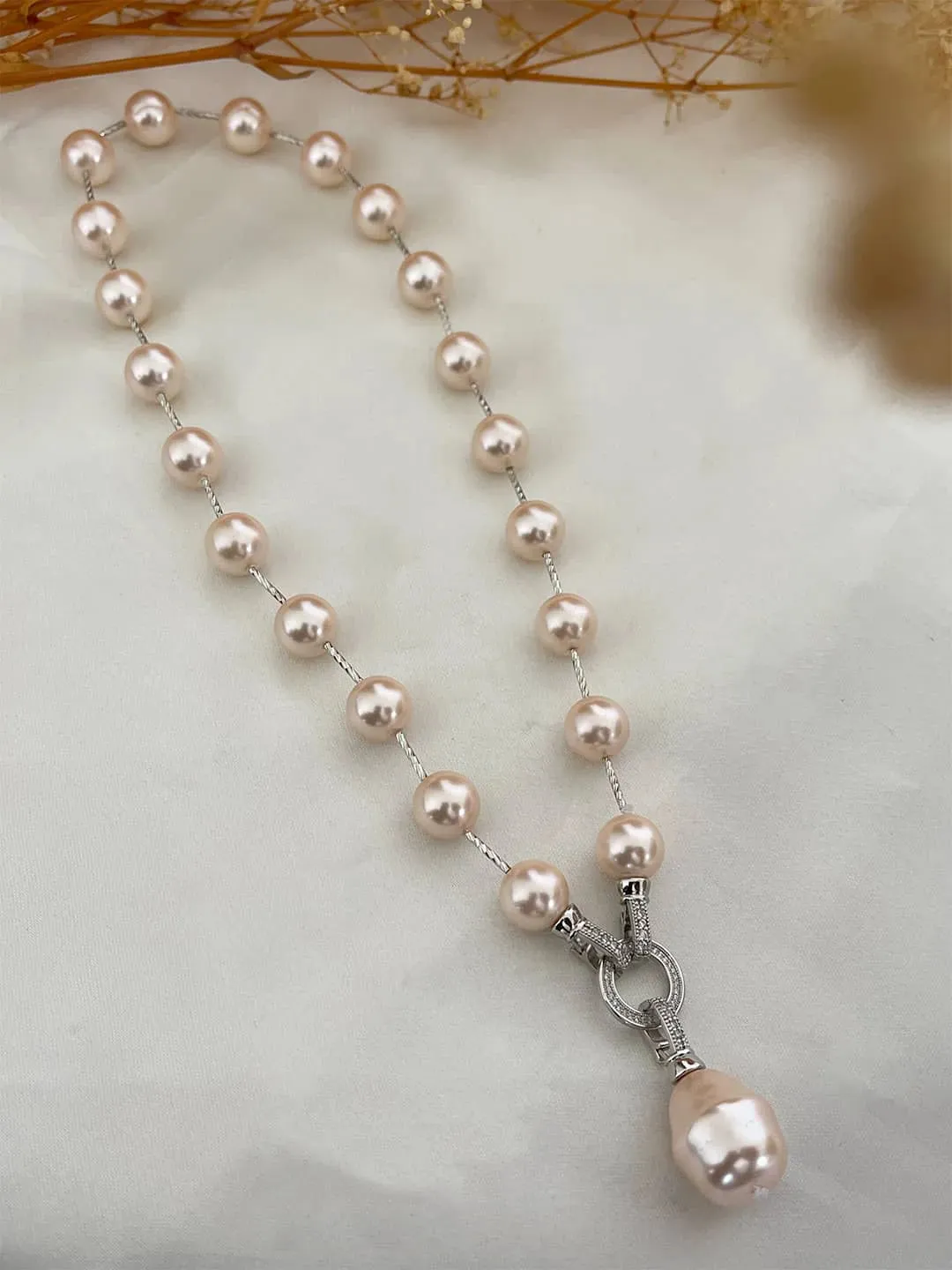 Pearl Long Pendant Necklace