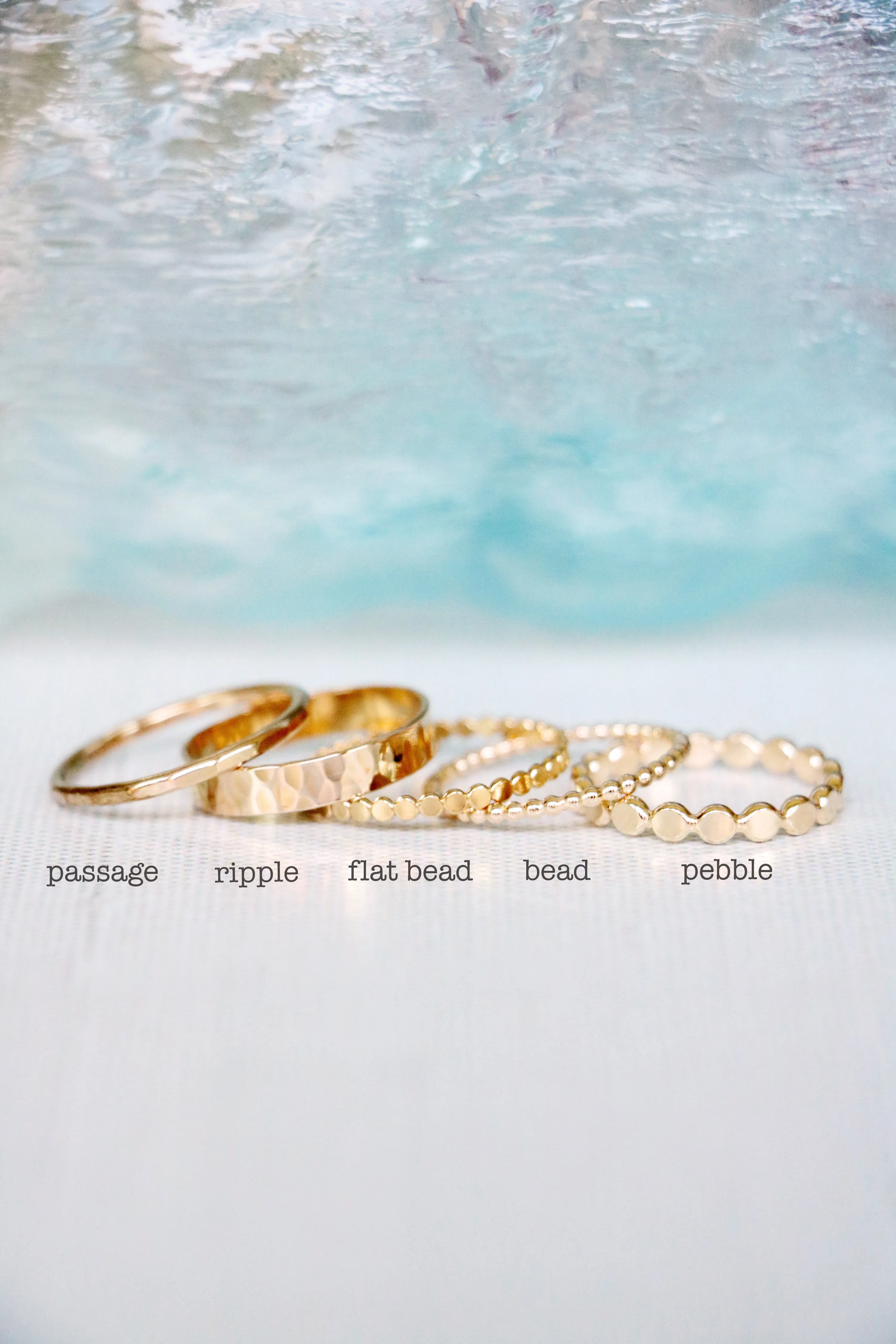 pebble ring { gold   silver }