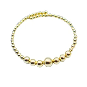 Pelotas Gold Beaded Bracelet (Single Turn)