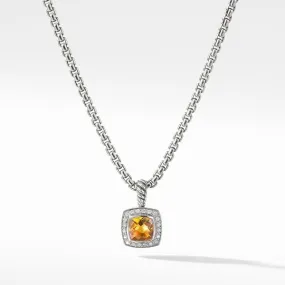 Pendant Necklace with Citrine and Diamonds