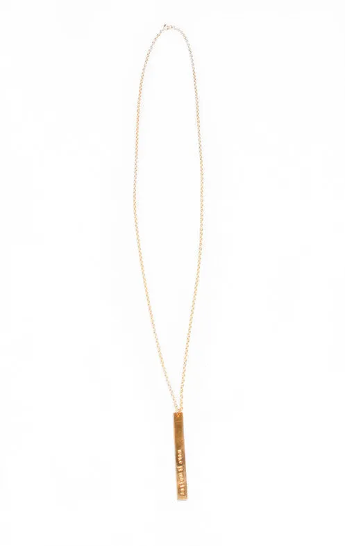 Personalize Long Bar Necklace