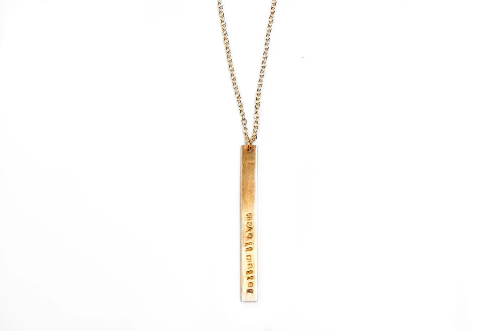 Personalize Long Bar Necklace