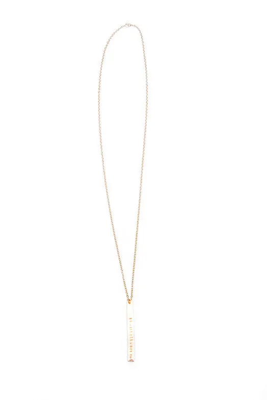 Personalize Long Bar Necklace