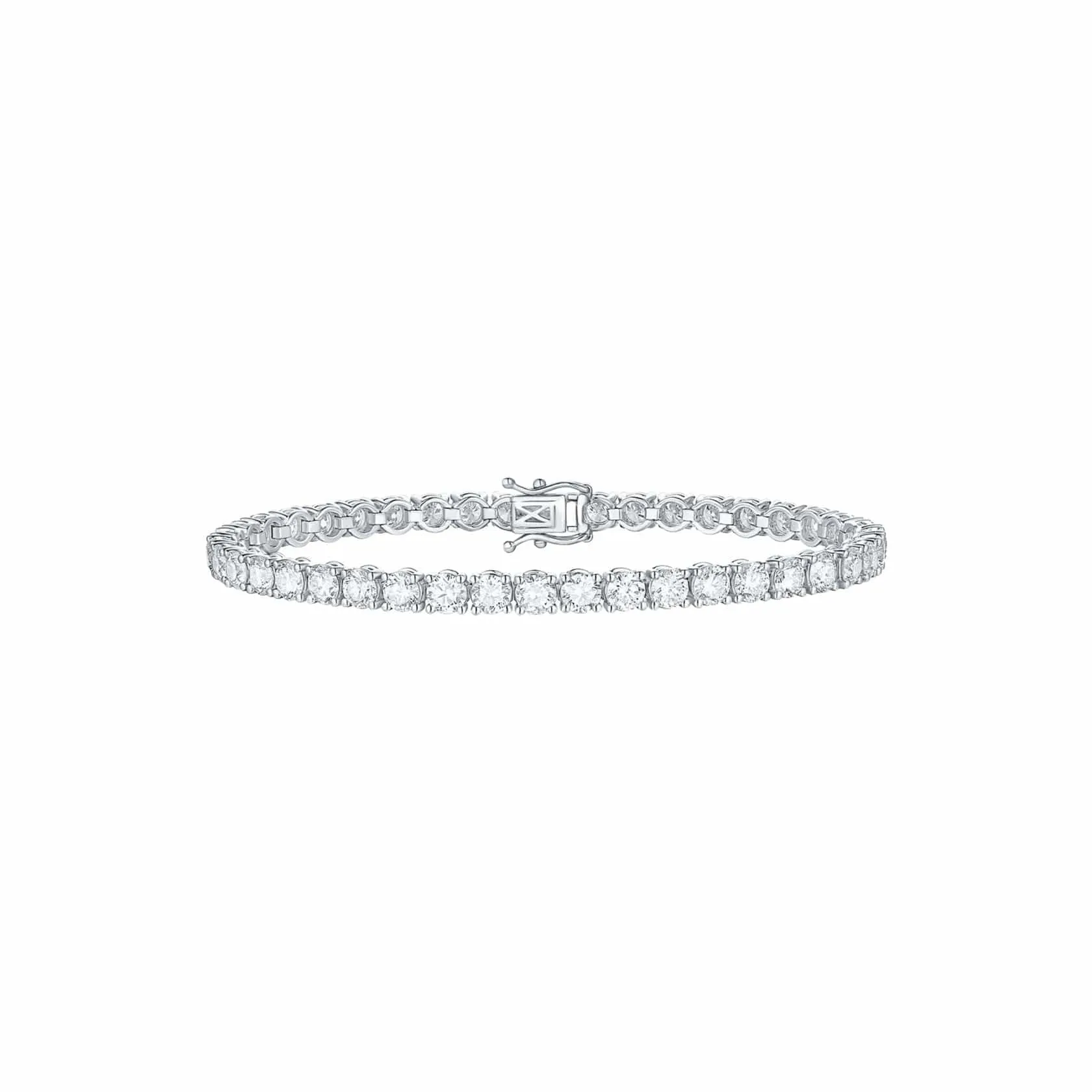 Platinum Lab Grown Diamond Classic Tennis Bracelet (10 tcw)