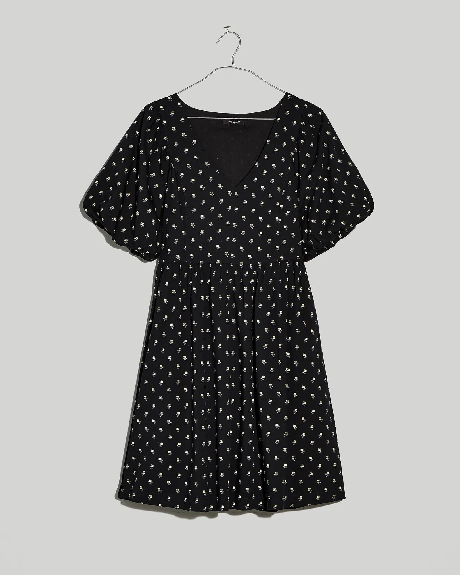 Puff Sleeve Mini Dress | True Black