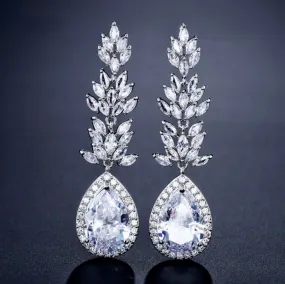 "Aleda" - Cubic Zirconia Bridal Earrings - More Colors Available