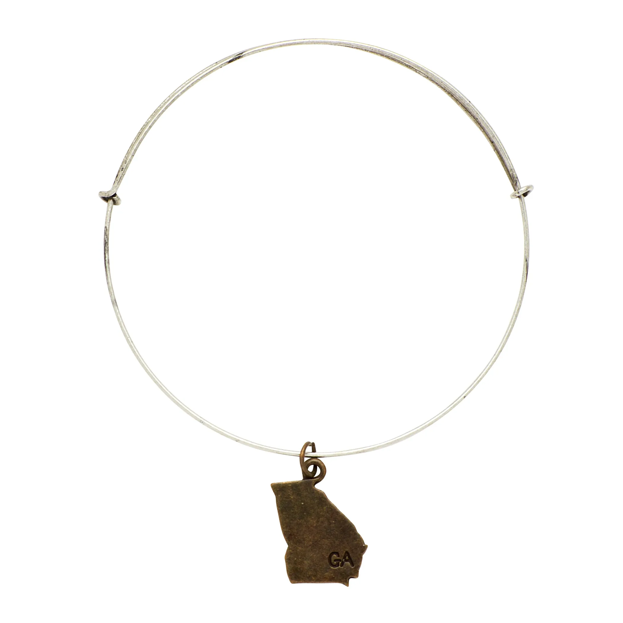 "Georgia" State Initial Wire Bangle