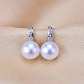 "Rory" - Freshwater Pearl and Sterling Silver Bridal Earrings