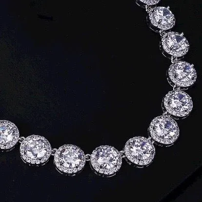 "Whitney" - Silver Cubic Zirconia Bridal Jewelry Set