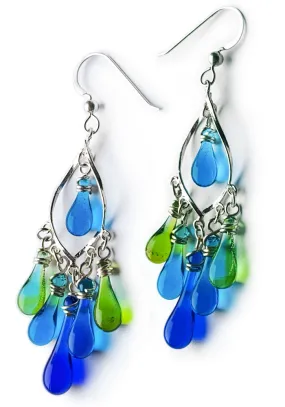 Rainforest Marquise Chandelier Earrings