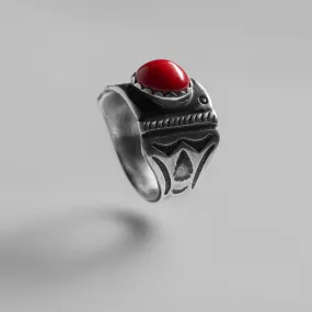 Red Coral Bandolero Ring