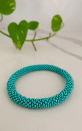 Rolling Beaded Bracelet - Aqua