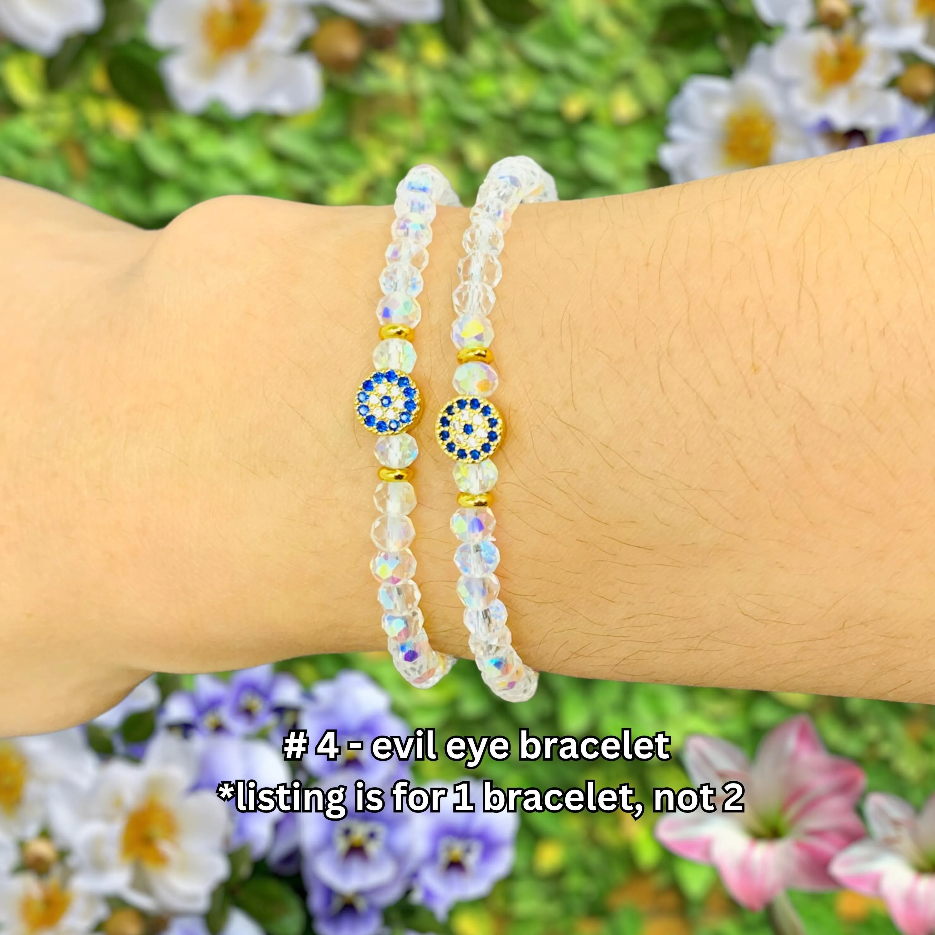 Rose Quartz, Evil Eye Build-Your-Own Bracelet Set