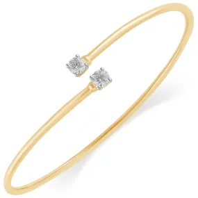 Round Cuffs Bangle with 0.30ct of Laboratory Grown Diamonds in 9ct Yellow Gold