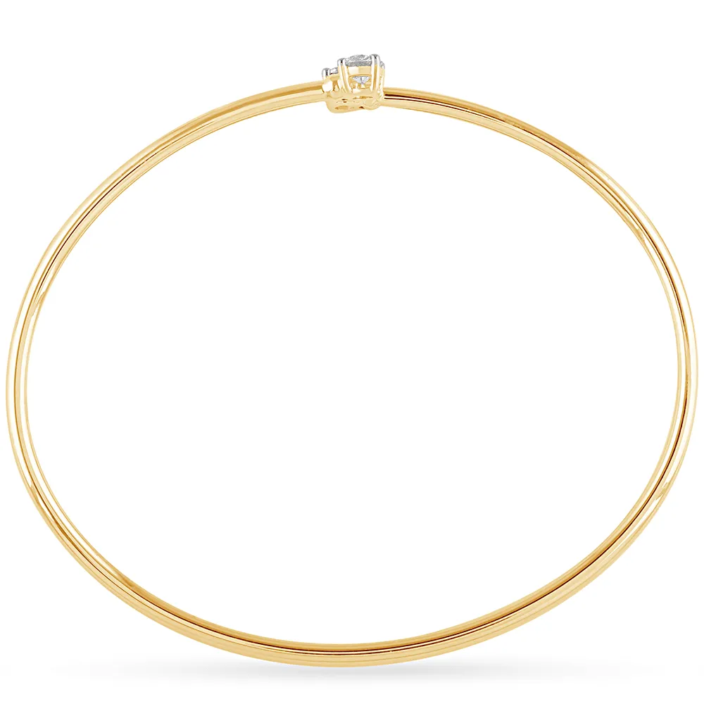 Round Cuffs Bangle with 0.30ct of Laboratory Grown Diamonds in 9ct Yellow Gold