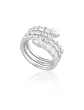 Sahira Natalia CZ Ring, 8 Silver