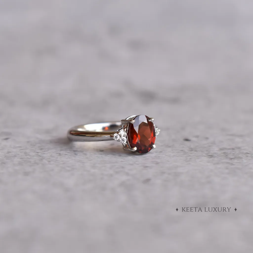 Scarlet Serenade - Garnet Ring