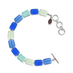 Seaglass Beaded Bracelet, Glass Beaded Bracelet