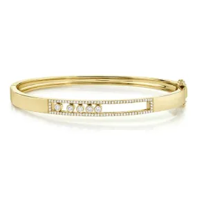 Shy Creation Diamond Slider Bangle Bracelet