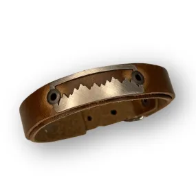 Sight Line Mountains Leather Bracelet - Skinny