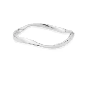 Silver 6mm curved bangle