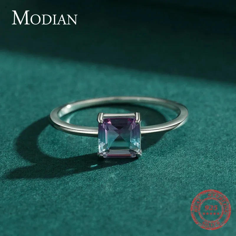 Silver Emerald Cut Ring