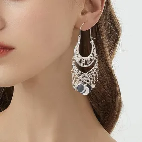 Silver Filigree Cast Dangle Earrings