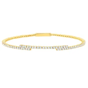 Small 7'' Regal Flex Bangle With Clear Stones Sale